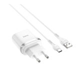 Зарядное устр-во USB Hoco C12Q c micro USB Smart QC3.0 white