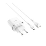 Зарядное устр-во USB Hoco C12Q c Type-C Smart QC3.0 white
