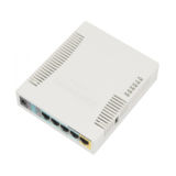 Беспроводной маршрутизатор MikroTik RB951Ui-2HND (N300, 600MHz/128Mb, 5х100Мбит, 1хUSB, 1000mW, PoE in, PoE out, антенна 2,5 дБи)