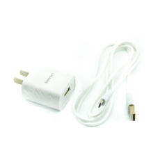  - USB 220 Usams T21 Charger kit-T18 cable micro usb (1USB) white