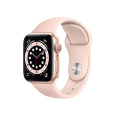  Apple Watch Series 6 44mm GPS Gold Aluminum Case with Pink Sand Sport Band (M00E3)