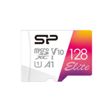  ' 128 GB microSDXC Silicon Power Elite Color UHS-I U1 Class 10 A1 V10 (SP128GBSTXBV1V20)
