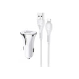 Автомобільний зарядний пристрій Hoco Z31 QC3.0 (2USB 2.4A) c Lightning white