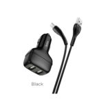 Автомобильное зарядное Hoco Z36 (2USB 2.4A) c Micro USB black