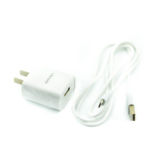 Зарядное устр-во USB 220В Usams T21 Charger kit-T18 cable micro usb (1USB) white