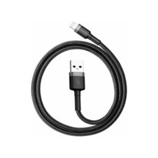 USB 2.0 Lightning - 1.0  Baseus Cafule Cable USB 2.4A Gray+Black CALKLF-BG1