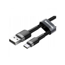 USB 2.0 Type-C - 2.0  Baseus Cafule Cable 3A Gray+Black CATKLF-CG1