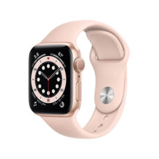  Apple Watch S6 40mm Gold Aluminum Case with Pink Sand Sport Band (MG123)
