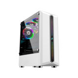 Корпус 1stPlayer RB-3-R1-WH Color LED, White, Window, 3*120 мм Color LED, USB 3.0, ATX, без БП