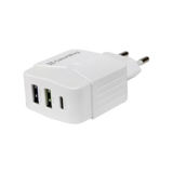 Зарядний пристрій USB 220В Colorway (Type-C PD + USB QC3.0) (20W) білий (CW-CHS024QPD-WT)
