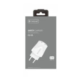 Зарядний пристрій USB 220В Celebrat CU01 c Lightning (2USB, 2.4A) white