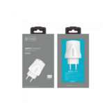 Зарядний пристрій USB 220В Celebrat CU01 c MicroUSB (2USB, 2.4A) white