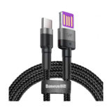 Кабель USB 2.0 Type-C - 1.0 м Baseus CATKLF-PG1 Cafule HW QC USB Double-sided Blind Interpolation For Type-C 40W Gray+Black