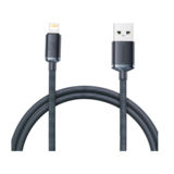 Кабель USB 2.0 Lightning - 1.2 м Baseus CAJY000001 Crystal Shine Series Fast Charging 2.4A Black