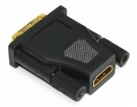 Переходник HDMI AF - DVI M (24+1), позолота
