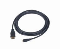 Кабель HDMI 3.0м Cablеxpert(CC-HDMID-10) HDMI V.1.3, папа/ micro-папа (D-тип), позолочені конектори, поліетиленова упаковка