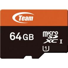  ' 64 GB microSDXC Team Class 10 UHS-1 (TUSDX64GUHS03)
