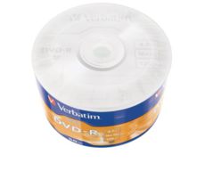 Диск DVD-R 50 Bulk VERBATIM 4.7GB, 16X DATA LIFE Tape Wrap (43791) БН