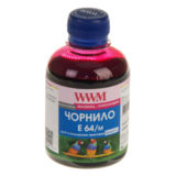 Чернила WWM EPSON L100/110/200/210/300/350/355/550/555, Magenta, 200 г E64/M