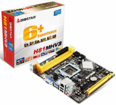 .  1150 Biostar H81MHV3 , LGA1150, Intel H81, 2xDDR3-1600MHz, 1xPCIe x16/1xPCIe x1, 2xSATA 3/2xSATA 2, Gb LAN, Realtek ALC662 , 2xUSB 3.0/2xUSB 2.0, HDMI/VGA, mATX