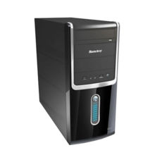  Huntkey H506 450W (HK.H506-BB-LW-6450HG) Black; Midi Tower; LW-6450HG ATX 2.2; rear 8cm; 5.25"x4, 3.5"x1+6; 0,5 SECC; 2USB/audio; ATX