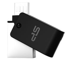 USB + OTG Flash Drive 16 Gb SILICON POWER Mobile X21 Black for Android (SP016GBUF2X21V1K)