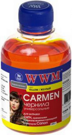  WWM CANON Universal CARMEN, CL-31/38/41/51/511/513, CLI-8Y/36/426Y/521Y, Yellow, 200  CU/Y