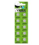 Батарейка AG 10 Videx LR1130, блістер 10 шт