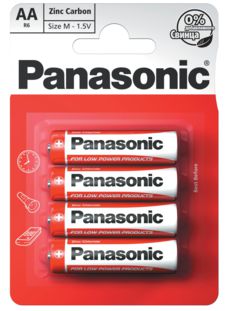  R6  Panasonic Red Zinc R6RZ / 4BP AA / R6,  4