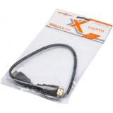 Кабель HDMI 0.5 м Maxxter (V-HDMI4-0.5M) v.1.4, вилка/вилка, чорний колір