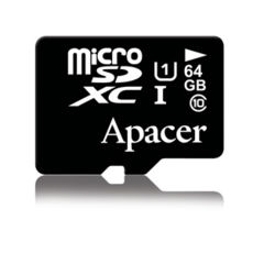  ' 64 GB microSD Apacer UHS-I Class10 (AP64GMCSX10U1-R)