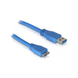 Кабель USB 3.0 Micro - 0.8 м Atcom AM-Micro B, синіій (для вінтов) 12825