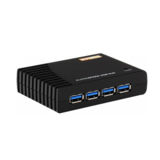 Хаб-юсб 3.0 STLab U-540, 4 ports з блоком живлення, чорний