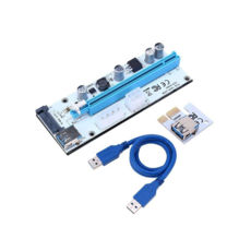  Dynamode RX-riser-008S 15/6/4 pin PCI-E x1 to 16x 60cm USB 3.0 Cable LED v.008S White