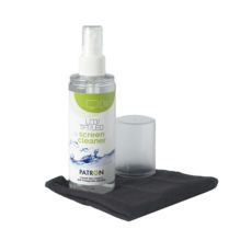 БЕССПИРТОВОЙ ЧИСТЯЩИЙ НАБОР ДЛЯ ЭКРАНОВ 2в1 (Спрей 120 мл + Салфетка) F3-022 PATRON