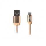 Кабель USB 2.0 Lightning - 1.0 м Cablexpert CCPB-L-USB-08G, для iPhone5, преміум, 2.4А, золотий, оплетка, блістер