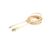 Кабель USB 2.0 Micro - 1.8 м Cablеxpert CCB-mUSB2B-AMBM-6-G с оплеткой и металлическими разъемами, золото