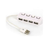 Хаб-юсб 2.0 Lapara LA-SLED4 white 4ports з 4-ма виключателемі ON / OFF для кожного порта белый