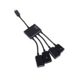 Хаб-юсб OTG Lapara 3 порта USB 2.0 + 1 порт MicroUSB мультифункц. для смартфонов и планшетов черный
