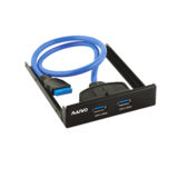 Хаб-юсб 3.0 Maiwo KC010 Внутрішній, перед.панель 3,5" 2 порта USB 3.0 чорний