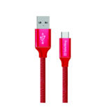 Кабель USB 2.0 Type-C - 1.0 м ColorWay 2.1А красный (CW-CBUC003-RD)