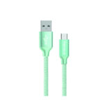 Кабель USB 2.0 Type-C - 1.0 м ColorWay 2.1А мятный (CW-CBUC003-MT)