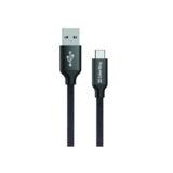 Кабель USB 2.0 Type-C - 1.0 м ColorWay 2.1 А, черный (CW-CBUC003-BK)