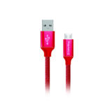 Кабель USB 2.0 Micro - 1.0 м ColorWay AM-microB, 2.1А, красный (CW-CBUM002-RD)