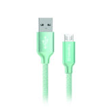 Кабель USB 2.0 Micro - 1.0 м ColorWay AM-microB, 2.1А, мятный (CW-CBUM002-MT)