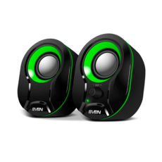   2.0 SVEN 290 (black-green)  2*2,5W speaker, USB