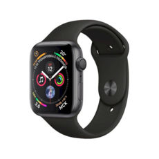  Apple Watch 44mm Series 4 Space Gray  w. Black Sport Band (MU6D2)