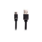 Кабель USB 2.0 Type-C - 1.0 м Cablexpert CCPB-C-USB-10BK премиум, 2.4А, плоский, обплетення, блістер