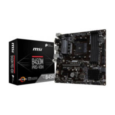 . MSI AM4 MSI B450M Pro-VDH  Plus AM4 B450, 4xDDR4, VGA/DVI-D/HDMI, 1xPCI-E 16x 3.0, 2xPCI-E 1x 2.0, 4xSATA3, 1xM.2,  ALC892, RTL8111H, 6xUSB3.1/8xUSB2.0,  mATX
