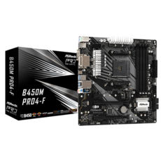 . AM4 ASRock B450M Pro4-F R2, 4DDR4, VGA/DVI/HDMI, 2xM.2, 2xPCI-E 16x, 1xPCI-E 1x ,4xSATA3, ALC887, RTL8111H, 4xUSB3.1/2xUSB2.0, 1xUSB3.1 Type-C, RAID, mATX